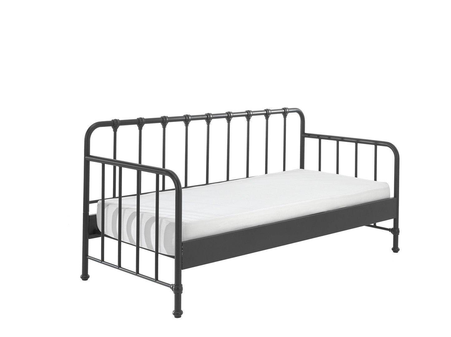 LIT EN METAL BOIS ABBY 140X190 AVEC SOMMIER