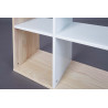 Etagère contemporaine pin massif naturel/blanc Jessy