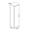 Armoire contemporaine 50 cm blanche Honor