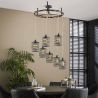 Suspension industrielle en métal 7 lampes Ø60 cm Eddyn