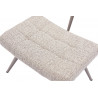 Fauteuil fixe moderne avec pouf en tissu beige Eternity