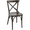 Chaise de restaurant industrielle (lot de 2) structure en hêtre Lizzie