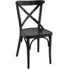 Chaise de restaurant industrielle (lot de 2) structure en hêtre Lizzie