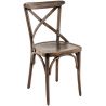 Chaise de restaurant industrielle (lot de 2) structure en hêtre Lizzie