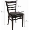 Chaise de restaurant (lot de 2) structure en hêtre Claudio