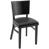 Chaise de restaurant (lot de 2) structure hêtre avec assise PU Myrthille
