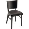 Chaise de restaurant (lot de 2) structure hêtre avec assise PU Myrthille
