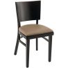 Chaise de restaurant (lot de 2) structure hêtre avec assise PU Myrthille
