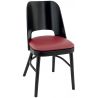 Chaise de restaurant contemporaine (lot de 2) structure hêtre et assise PU Jonas