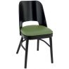 Chaise de restaurant contemporaine (lot de 2) structure hêtre et assise PU Jonas