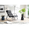 Fauteuil rocking chair moderne en métal noir Astride