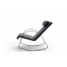 Fauteuil rocking chair moderne en métal noir Astride