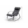 Fauteuil rocking chair moderne en métal noir Astride