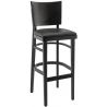 Tabouret de bar structure hêtre avec assise PU Myrthille