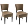 Chaise de restaurant moderne (lot de 2) revêtement PU Olivier