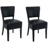 Chaise de restaurant moderne (lot de 2) revêtement PU Olivier