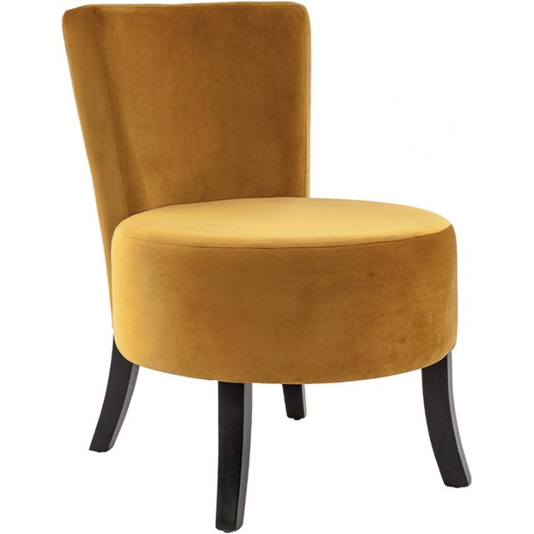 Fauteuil de restaurant (lot de 2) structure hêtre et revêtement velours Axelle