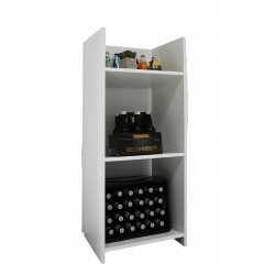 Range bouteilles contemporain blanc Evora