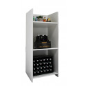 Range bouteilles contemporain blanc Evora