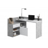 Bureau d'angle contemporain blanc/béton Verona