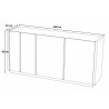 Buffet/bahut industriel chêne hickory/noir Aymar