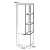 Colonne de rangement industrielle chêne hickory/noir Aymar