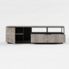 Meuble TV industriel chêne hickory/noir Aymar