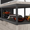 Meuble TV industriel chêne hickory/noir Aymar