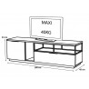 Meuble TV industriel chêne hickory/noir Aymar
