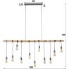 Suspension moderne en bambou 11 lampes Corentin