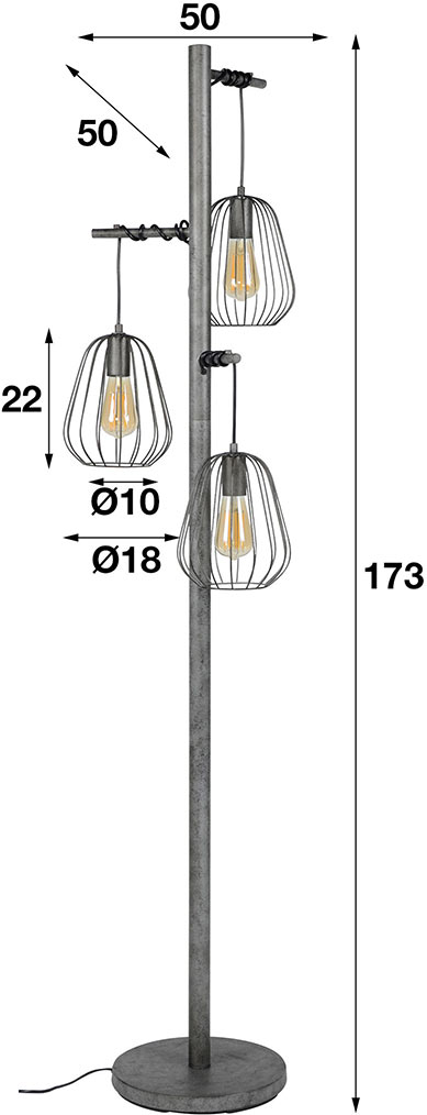 Lampadaire Design 3 lampes