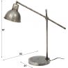 Lampe de table industrielle en métal Estelle