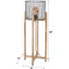 Lampadaire industriel en bois et métal Robin