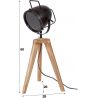 Lampe de table moderne en bois de mangue et métal Olivier