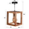 Suspension contemporaine en bois de manguier Rudy