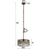 Suspension vintage en métal 1 lampe Ø 40 cm David