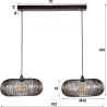 Suspension industrielle en métal noir 2 lampes Ø43 cm Audrey