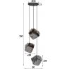 Suspension contemporaine en verre souflé 3 lampes Jack