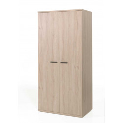 Armoire enfant contemporaine 101 cm chêne clair Adela
