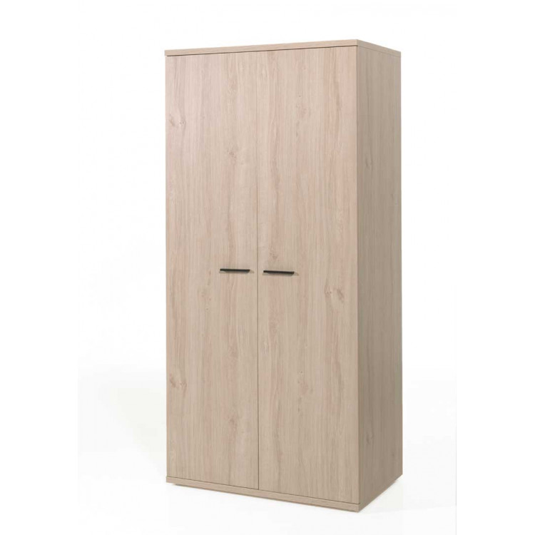 Armoire enfant contemporaine 101 cm chêne clair Adela