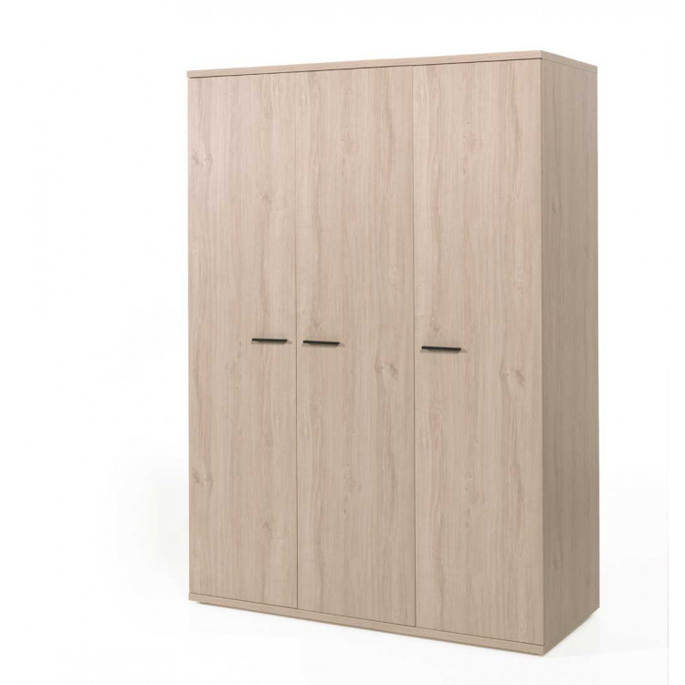 Armoire enfant contemporaine 151 cm chêne clair Adela