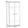 Armoire enfant contemporaine 101 cm chêne clair Adela