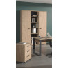 Armoire de bureau contemporaine 160 cm chêne doré Balto