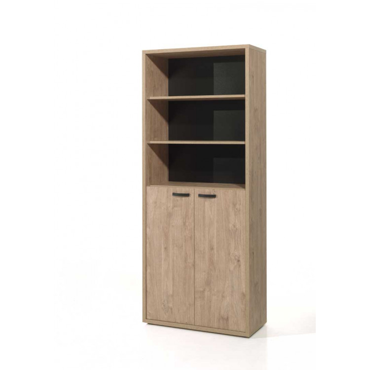 Armoire combinée de bureau contemporaine chêne doré Balto