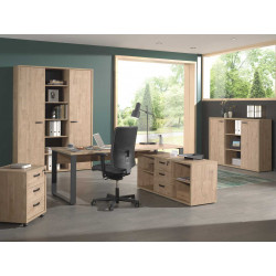 Ensemble de bureau contemporain chêne doré Balto