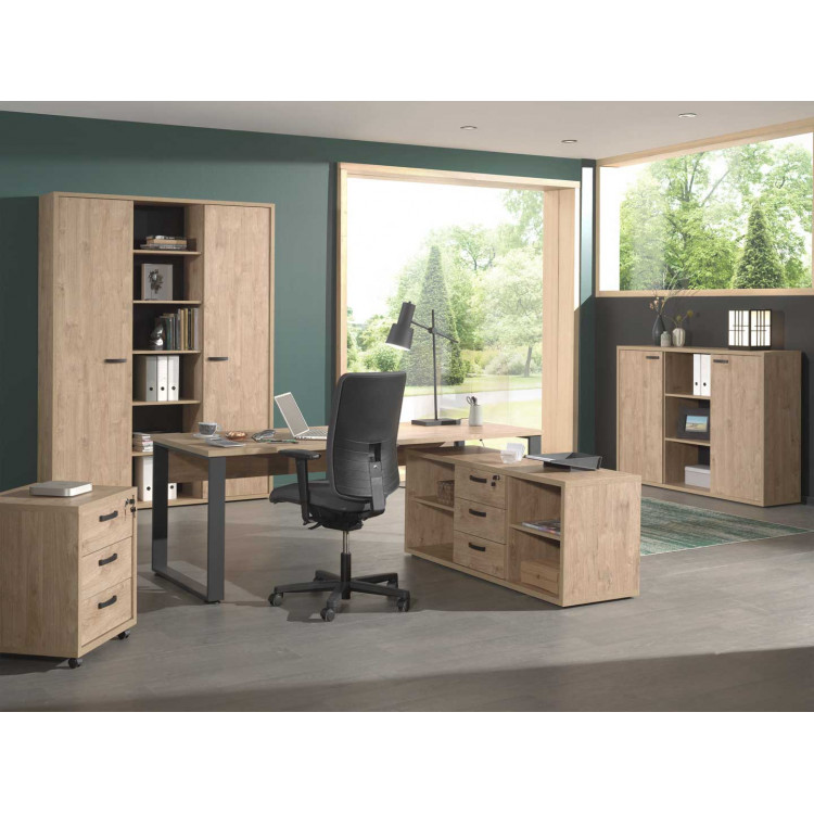 Ensemble de bureau contemporain chêne doré Balto