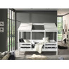 Lit cabane enfant moderne blanc Marceau