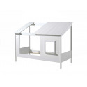 Lit cabane enfant moderne blanc Marcelin