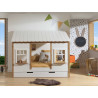 Lit-tiroir enfant moderne blanc Forest