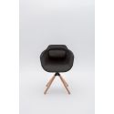 Chaise de réunion scandinave avec piétement étoile en bois Sandy